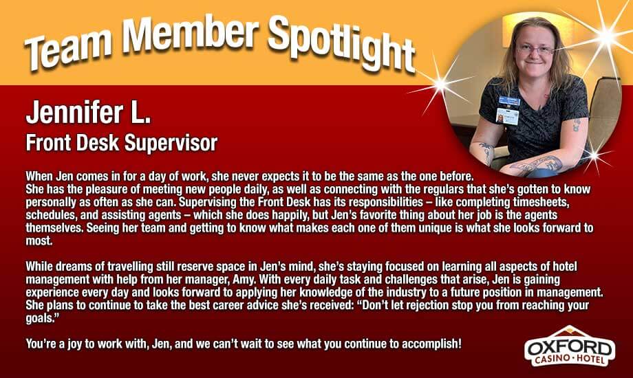 Team Member Spotlight Jennifer