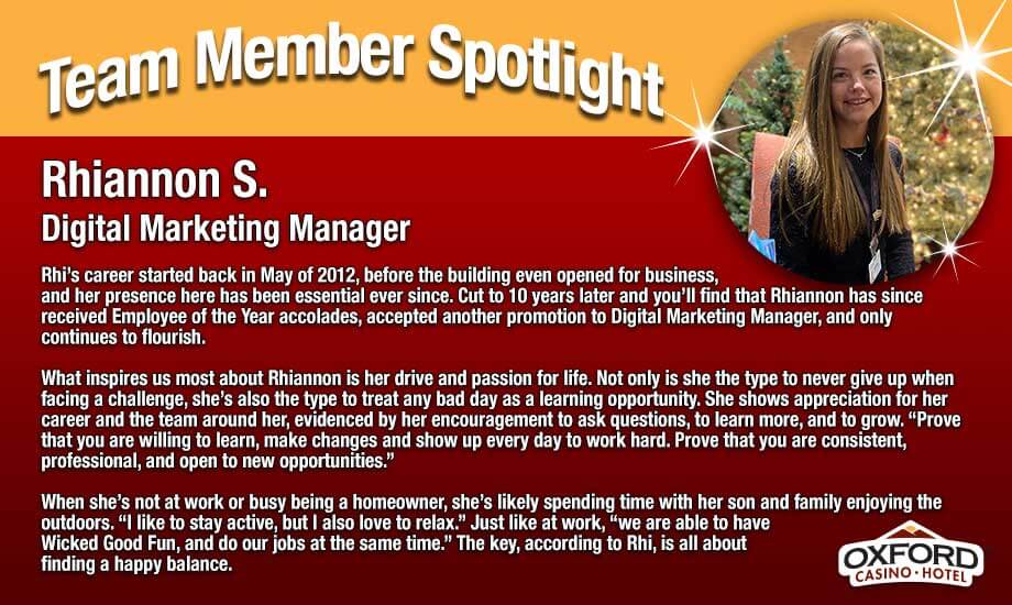 Team Member Spotlight Rhiannon