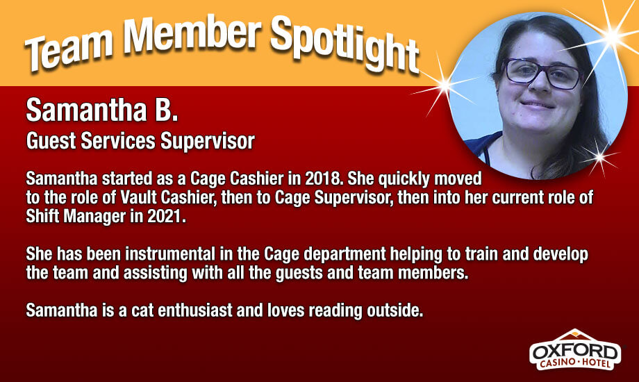 Team Member Spotlight Samantha