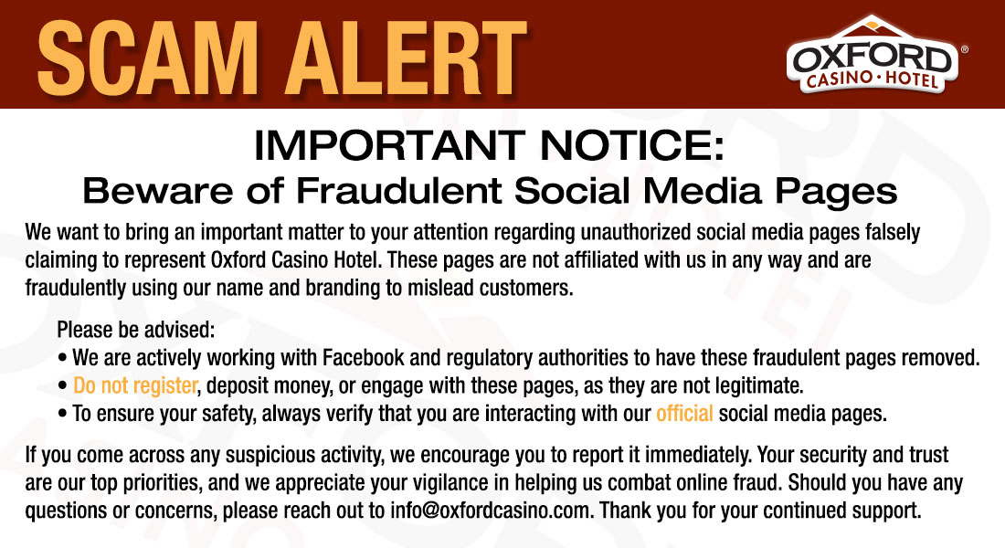 Scam Alert - Fraudulent Social Media